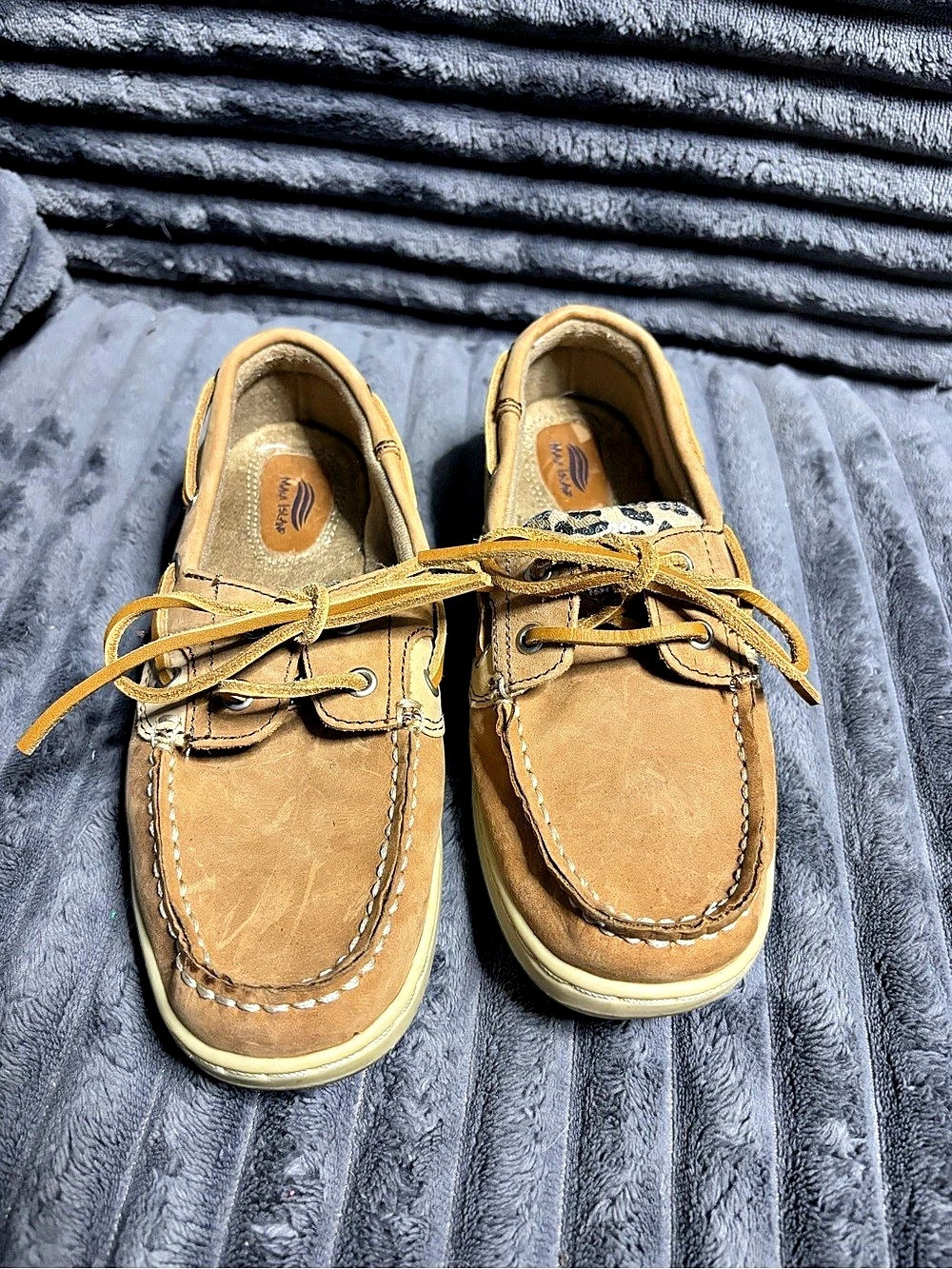 Maui Island Jiffy Leather Boat Shoes US 5M Brown